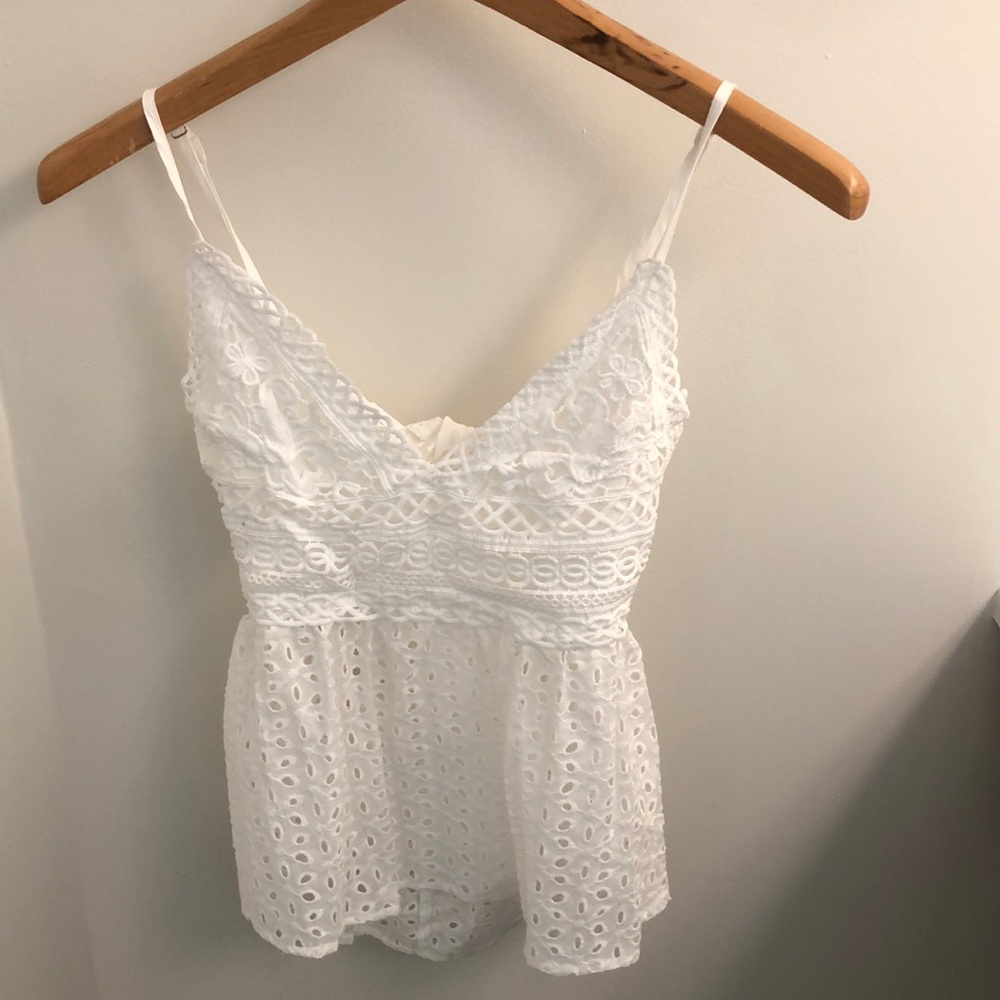 Eyelet white top